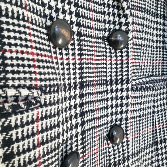 Sézane Johnson Coat in Black Ecru Tiles - Picture 5 of 6